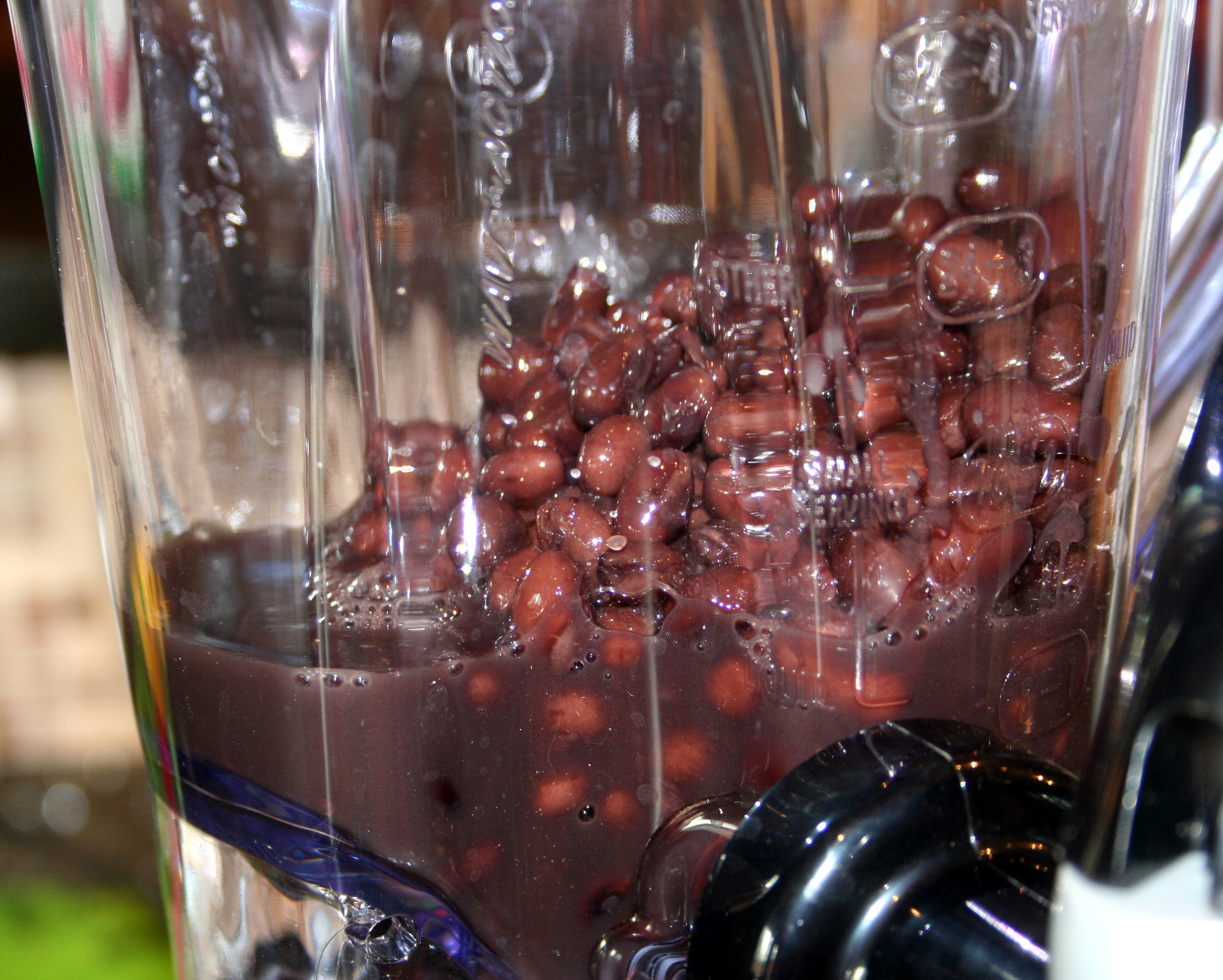 Nothing says "we're making brownies" like a blender full of black beans!