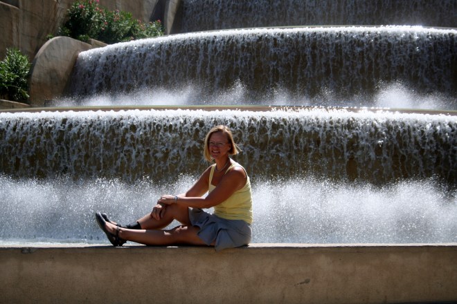 I gave my husband the camera so here is a rare photo of me in Spain!